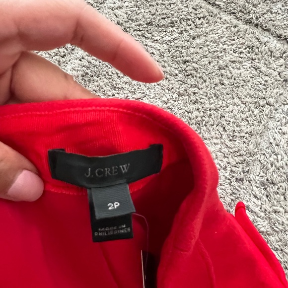 JCrew Red Wool A line Ruffle Skirt size 2P - Picture 5 of 5